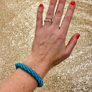 Kate Spade Turquoise Blue Learn The Ropes Chord Bracelet